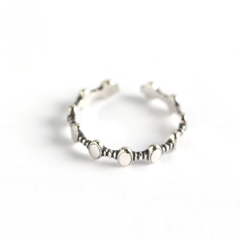 Korean Style S925 Sterling Silver Geometric Ins Fashion Index & Little Finger Ring for Women