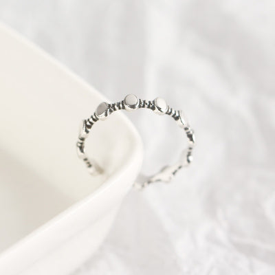 Korean Style S925 Sterling Silver Geometric Ins Fashion Index & Little Finger Ring for Women