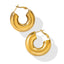 U-Shaped Geometric Gold-Plated Titanium Steel Earrings for Women
