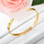 Unisex Adjustable Heart Shaped Stainless Steel Cuff Bracelet