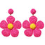 Vacation Flower Raffia Handmade Women'S Drop Earrings