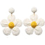 Vacation Flower Raffia Handmade Women'S Drop Earrings