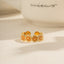 Vacation Enamel Daisy Adjustable 18K Gold Plated Stainless Steel Ring