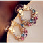 Vintage Exquisite Flower Earrings Korean Full Diamond Bow Earrings Jewelry Wholesale