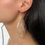 Vintage Female Earrings Simple Hollow Multi-layer Leaf Earrings Long Tassel