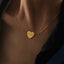 Vintage Style Commute Number Heart Shape Stainless Steel Plating 18K Gold Plated Pendant Necklace