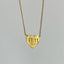 Vintage Style Commute Number Heart Shape Stainless Steel Plating 18K Gold Plated Pendant Necklace