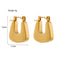 Vintage Geometric Titanium Steel Gold Plated U-Shape Drop Earrings