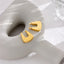 Vintage Geometric Titanium Steel Gold Plated U-Shape Drop Earrings