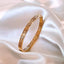 Vintage Geometric Titanium Steel Gold Plated Bangle Bracelet