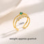 Vintage Luxurious Four Leaf Clover & Geometric Pearl Zircon Gold Plated Ring Set