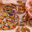 Vintage Color Block Zircon Inlay 18K Gold Plated Stainless Steel Jewelry Set
