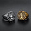 Vintage Hip Hop Life Tree Gold Plated Stainless Steel Men's Ring
