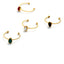 18k Water Drop Natural Stone Titanium Steel Open Rings - European and American Fashion Jewelry Accessories