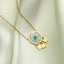 Wholesale 1 Piece Classic Style Devil'S Eye Titanium Steel 18K Gold Plated Shell Pendant Necklace