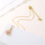 Wholesale 1 Piece Korean Style Flower Stainless Steel Titanium Steel 18K Gold Plated Gold Plated Zircon Pendant Necklace