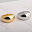 Exaggerated Solid Color Titanium Steel Dome Rings - Minimalist Fashion Statement Jewelry