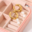 18K Gold-Plated Double Freshwater Pearl Pendant Earrings