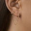 Wholesale Fashion Geometric Multicolor Rhinestone Chain Copper Ear Buckle Set