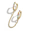 Wholesale Fashion Geometric Multicolor Rhinestone Chain Copper Ear Buckle Set