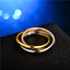 Wholesale Fashion Stainless Steel Geometric Multi-layer Couple Ring