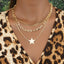 Wholesale Fashion Three-layer Five-pointed Star Necklace