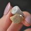 Glam Sterling Silver Plated Oval Zircon Ring