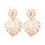 Wholesale Geometric Acrylic Leaf Woven Earrings