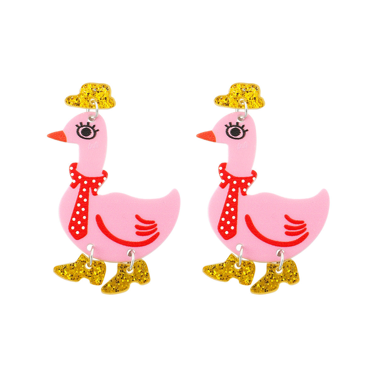 Acrylic Cartoon Duck Animal Drop Earrings for Women