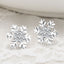 Simple Snowflake Zircon Stud Earrings for Women