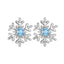 Simple Snowflake Zircon Stud Earrings for Women