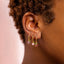 Colorful Zircon Fruit Earrings - Grape, Cherry, Pineapple, Peach, and Strawberry Design