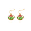 Vintage Dried Flower Round Drop Earrings for Women