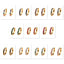 Rainbow Colorful Zircon Hoop Earrings 18k Gold Plated Copper