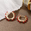 Colorful Round Pearl Acrylic Hoop Earrings for Women