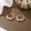 Colorful Round Pearl Acrylic Hoop Earrings for Women