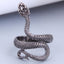 Vintage Snake Shaped Alloy Ring with Butterfly Accent