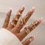 Retro Snake-shaped 4-piece Ring