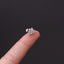 Screw Ball Shape Inlaid Zircon Stainless Steel Earrings