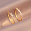 Korean Style Zircon Heart Double Layer Stainless Steel Open Ring - 2023 Summer Collection