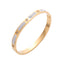 18K Gold Plated Zircon Stainless Steel Starry Sky Bangle Bracelet