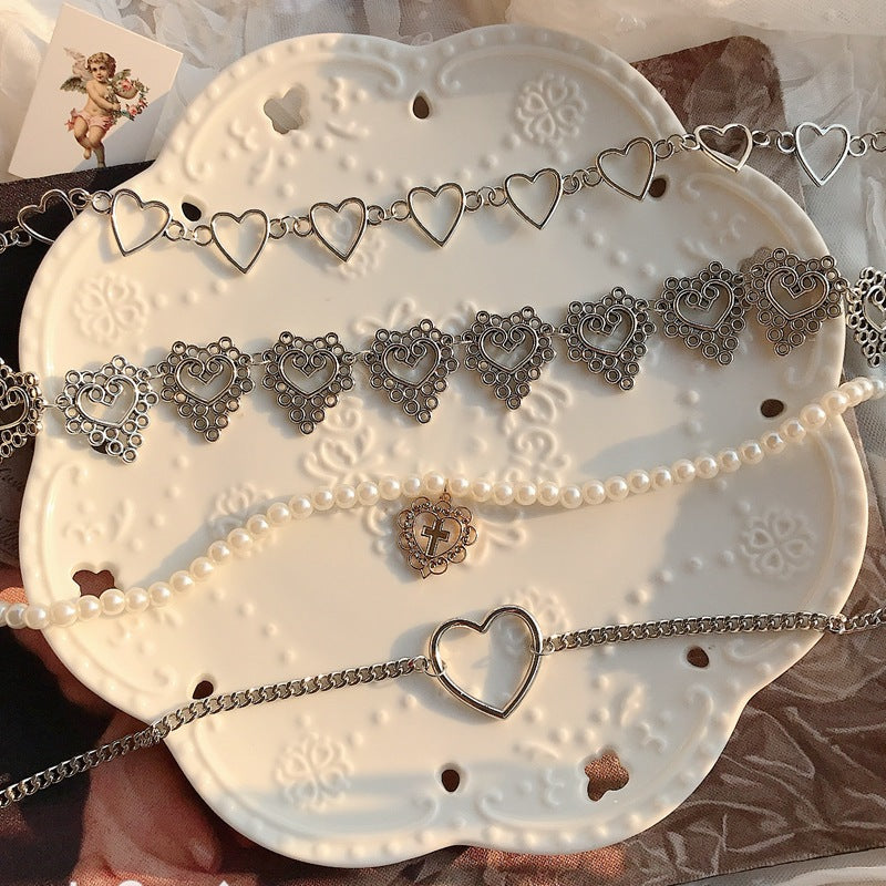 New Creative Butterfly Heart Chain Necklace