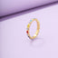 Vintage Blue Eye Ring & Multicolor Zircon Hoop Earrings Set