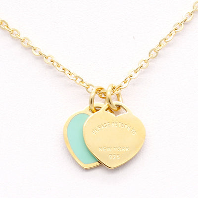 Wholesale Retro Heart Shape Stainless Steel 18K Gold Plated Pendant Necklace