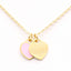 Wholesale Retro Heart Shape Stainless Steel 18K Gold Plated Pendant Necklace