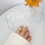 Wholesale Minimalist Square Chain Titanium Steel Ring for Women