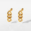 Simple Stainless Steel Gold-plated Geometric Rim Ring Pendant Earrings