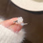 Wholesale Camellia Flower Sterling Silver Adjustable Open Ring with Zirconia 2023 Design