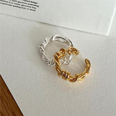 Wholesale Simple Style Knot Sterling Silver Open Ring