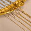 18K Gold Plated Stainless Steel Titanium Chain Necklace
